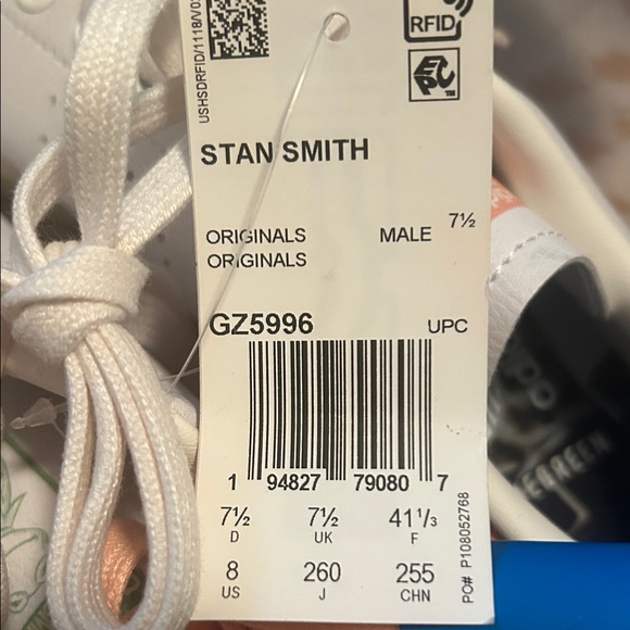 Adidas Kermit Miss Piggy Muppets Stan Smith White Sneakers Casual Athletic Shoe - Picture 6 of 6